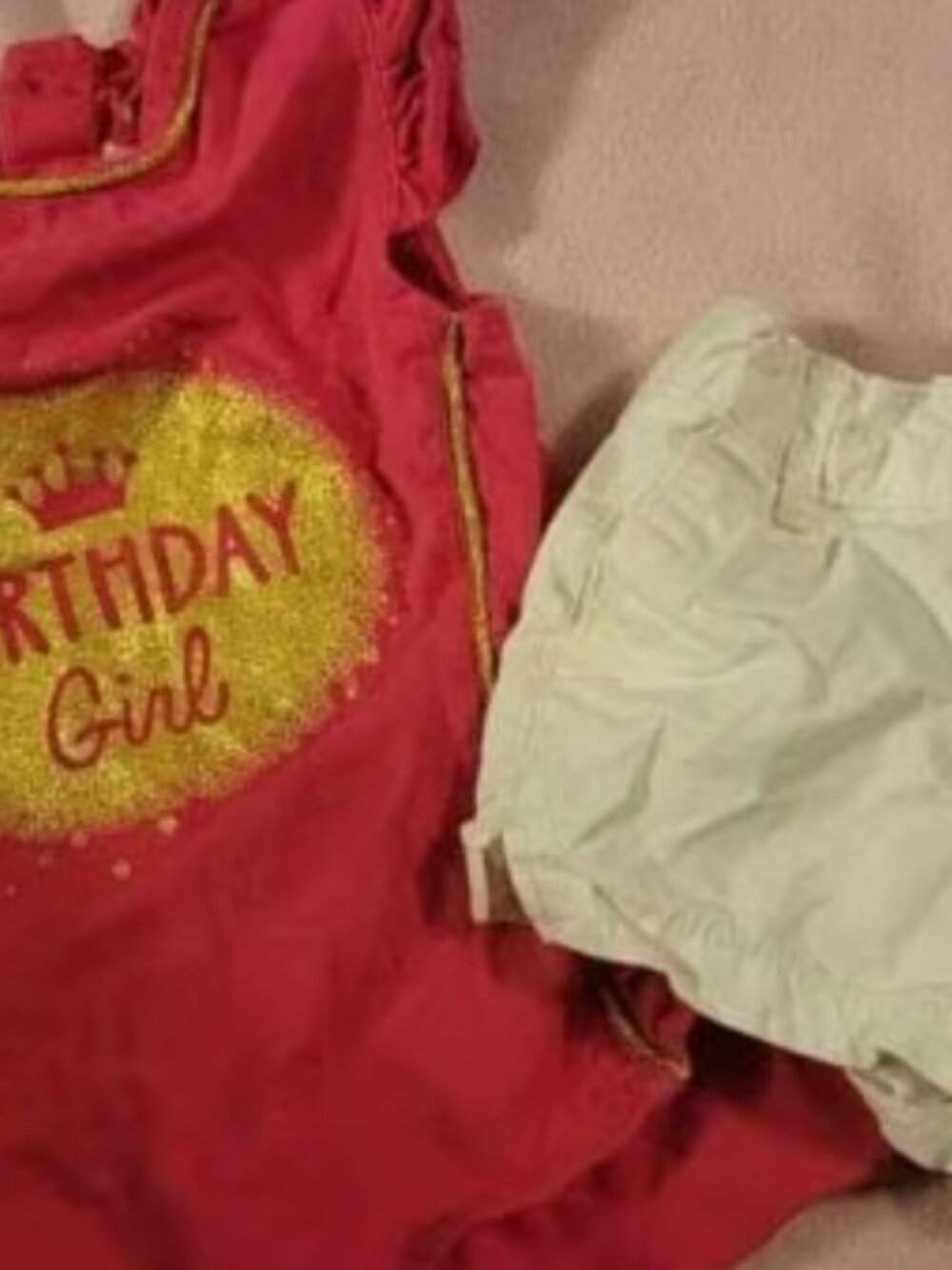 Girls size 18-24 months birthday girl shirt and shorts
